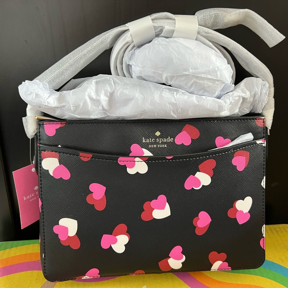 Kate Spade Rory Crossbody Purse Flutter Hearts